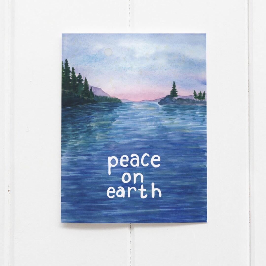 Peace on Earth Card, Pacific Holiday Card, Christmas Card, Holiday Card