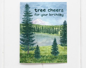 Forest Birthday Card Etsy