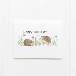 Hedgehogs Birthday Card / Birthday Card / Girls Birthday Card / Hedgehogs Card / Gifts for Her / Happy Birthday Card / Baby Hedgehog Card