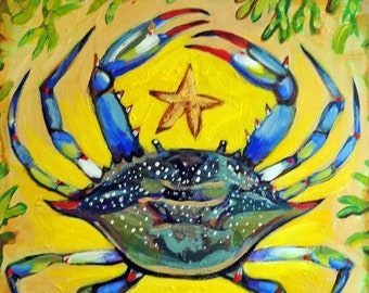 NEW - Blue Claw Crab - Print