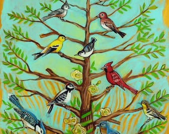 Backyard Birds Print - LARGE