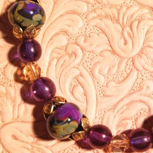 One of a kind glass bead bracelet