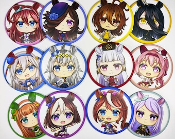Umammusume: Hübscher Derby 2.25" Badge Button Pins Mädchen