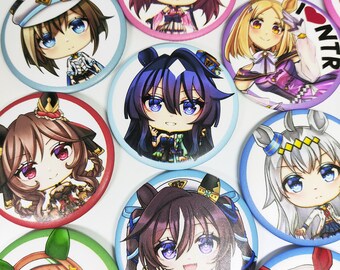 Umamusume: Pretty Derby 2.25" Badge Button Pins l Maerachii