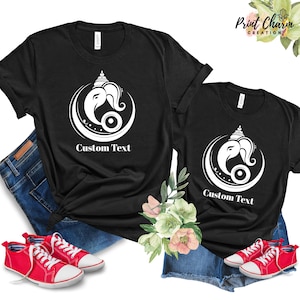 Custom Ganesha T-shirt, Ganesh Chaturthi Tee, Spiritual Clothing, Indian Festival Apparel, Group Shirt, Ganesh Visharjan matching Outfits.