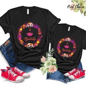 Happy Diwali T-shirt, Indian Light Festival, Diwali Festival, Diwali Gift, Group T-shirt for Diwali Party, Diwali Celebration T-Shirt.