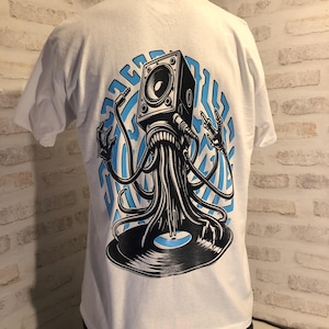 Maglietta bianca - OctoPulse Blue