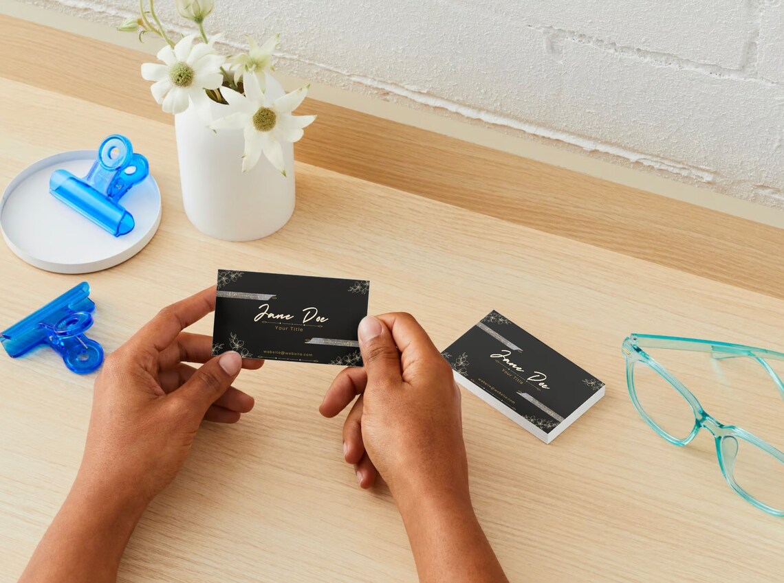 Business Card Template QR Code, Printable Business Card, DIY Calling ...