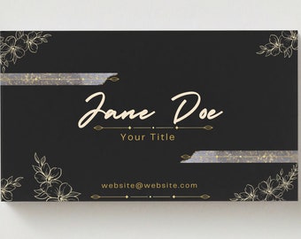 Business Card Template QR Code, Printable Business Card, DIY Calling Card, Small Business Supplies, Editable Card, Canva Template