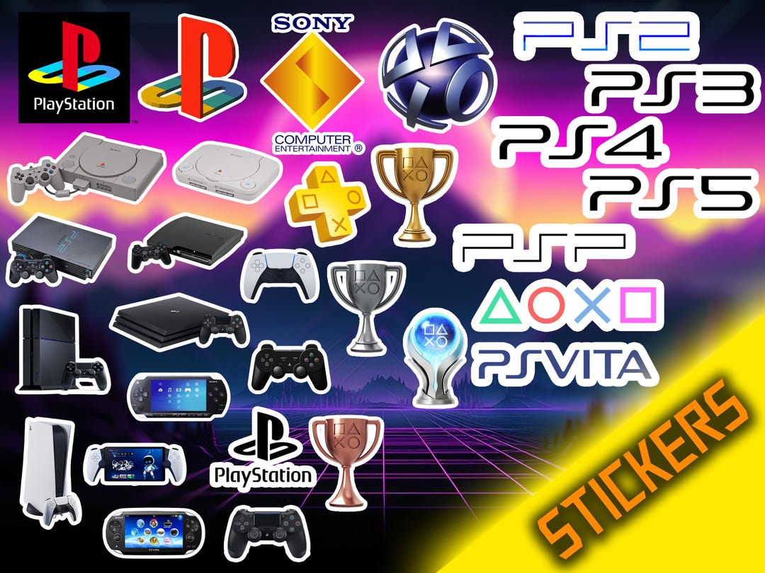 Game Consoles Stickers - Playstation Collection - Set of 30 - Etsy