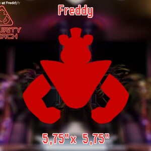 Pu&ograve; includere: Silhouette rossa di Freddy Fazbear dal videogioco "Five Nights at Freddy's: Security Breach". La silhouette misura 14,6 cm per 14,6 cm.