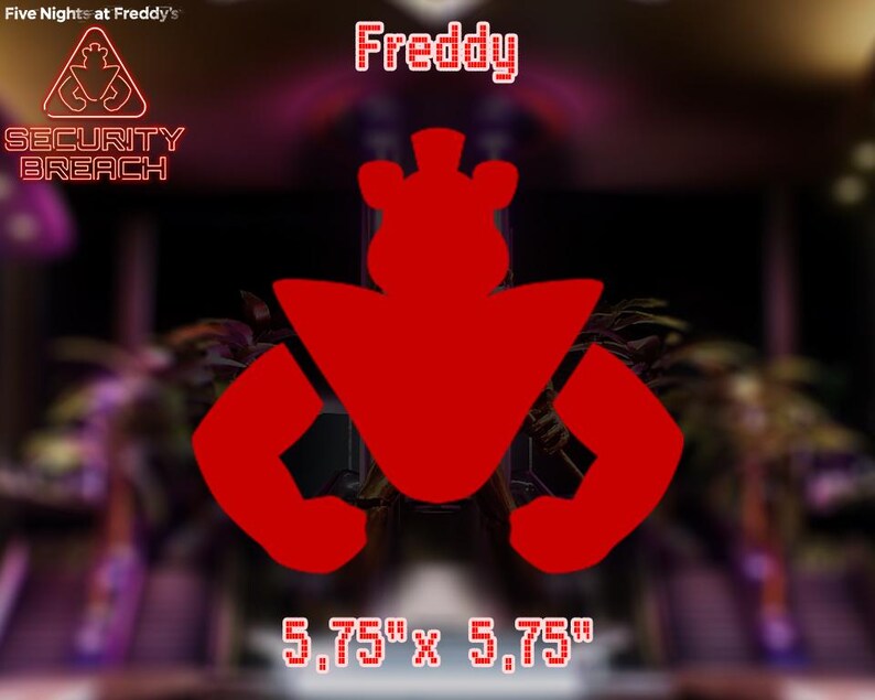 Pu&ograve; includere: Silhouette rossa di Freddy Fazbear dal videogioco "Five Nights at Freddy's: Security Breach". La silhouette misura 14,6 cm per 14,6 cm.