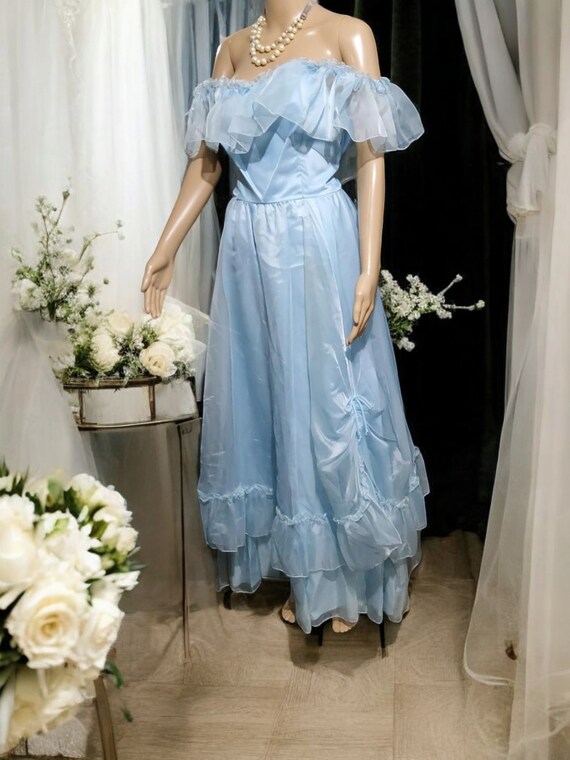 Vintage Blue Formal Southern-belle Dress Princess Fairy Flowy Dress - Etsy