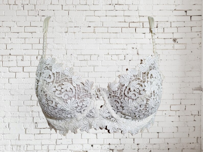 Ivory Lace Wedding Bra, Romantic Bridal Lingerie (size 32) - Etsy