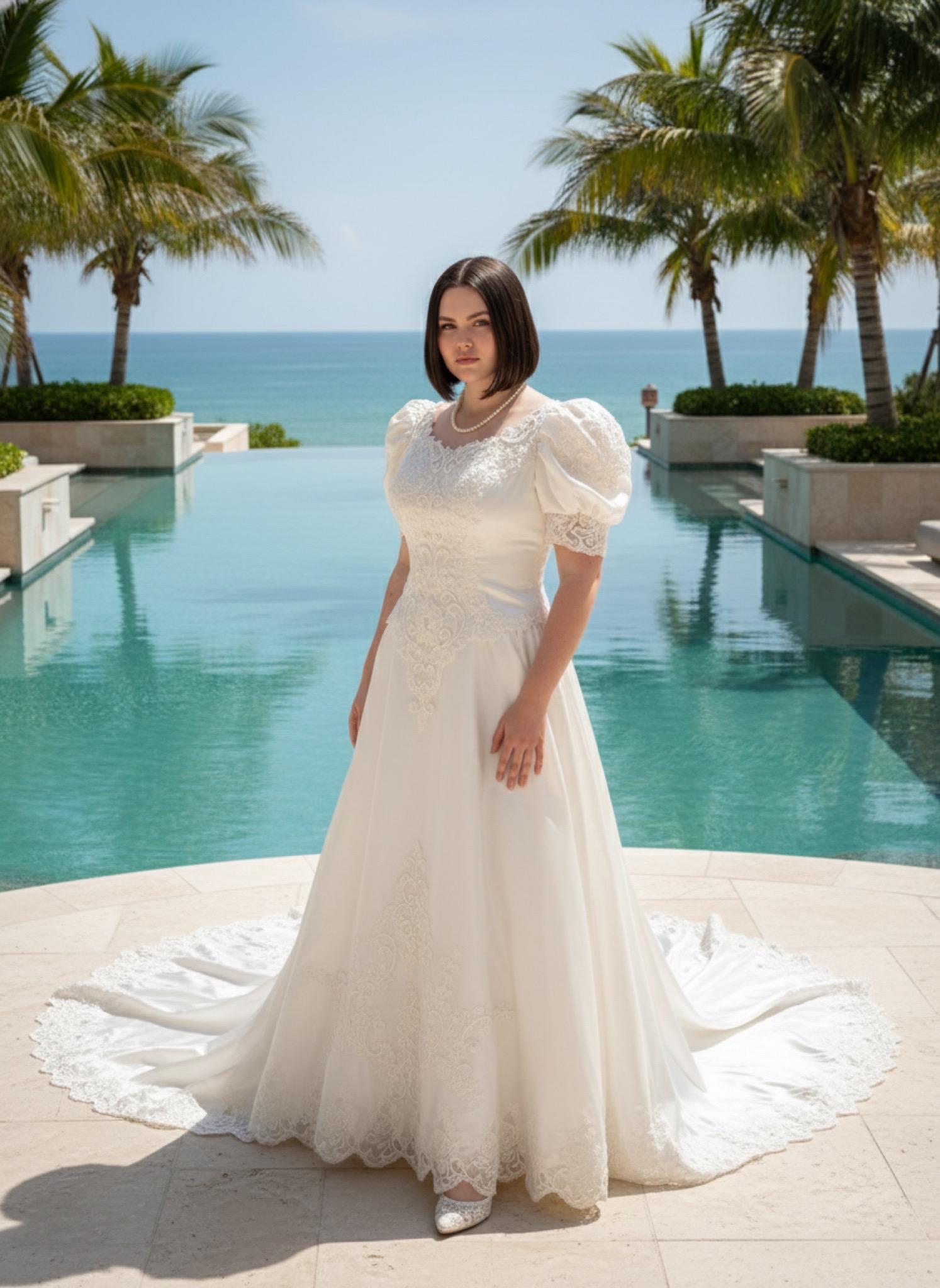 aliexpress satin corset basque waist long wedding dress Sharon Said Elegant White Lace A-Line Wedding Dress with Bolero Jacket  Basque Corset Vintage Boho Bridal Gowns SW021 Customized