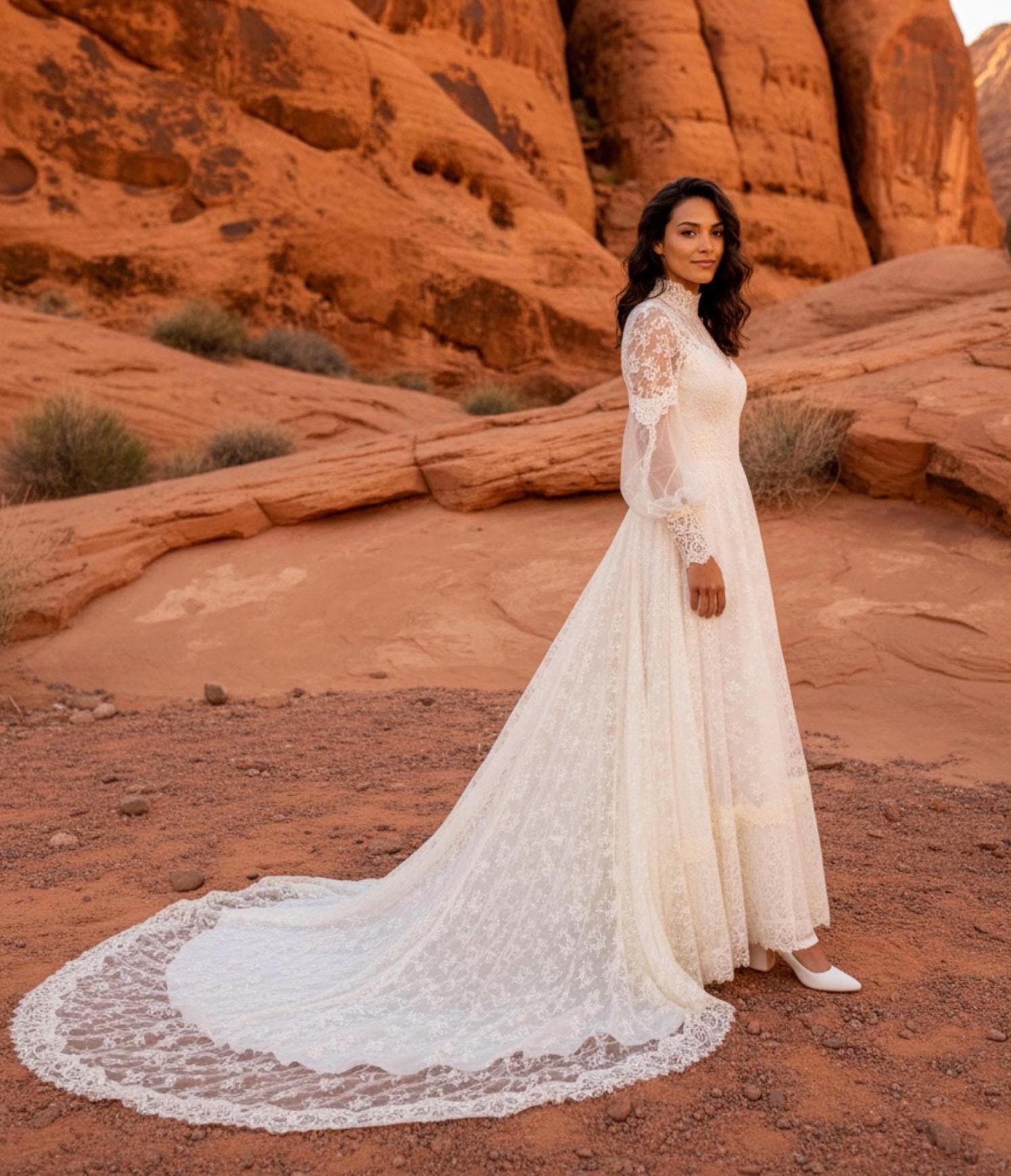 Boho Empire Waist Wedding Dress