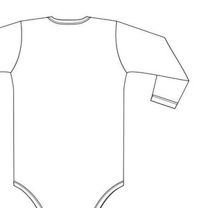 Baby Bodysuit 2 Technical Fashion Drawing image 5