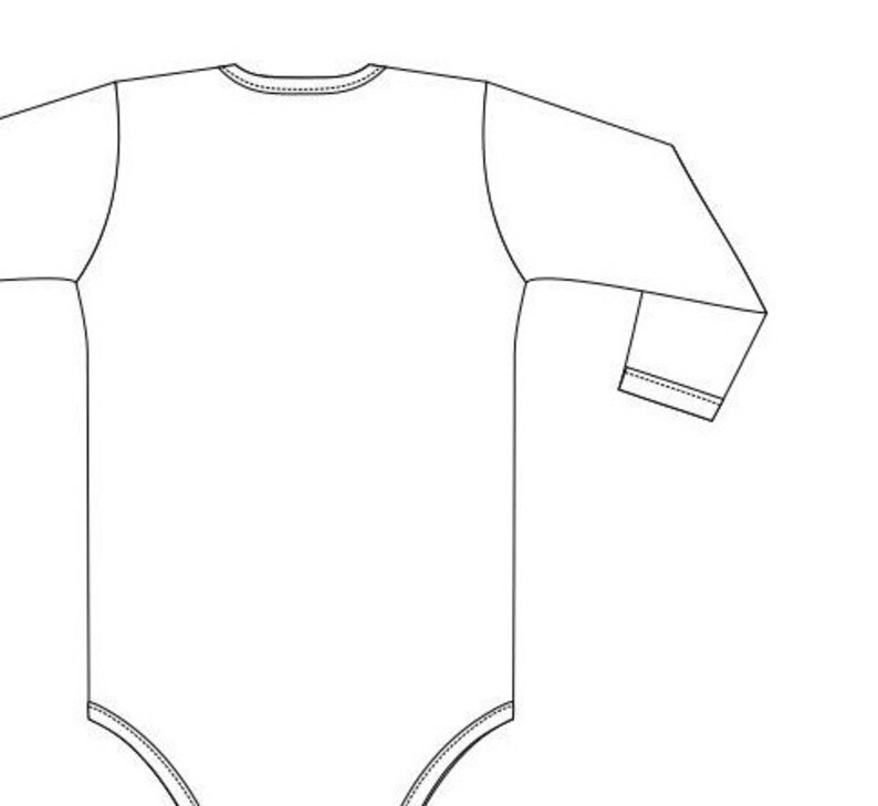 Baby Bodysuit 2 Technical Fashion Drawing image 5