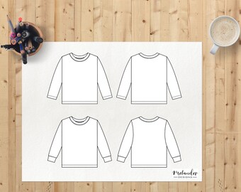Infant Or Child Basic T Shirt Technical Fashion Drawing Etsy Infant Or Child Basic T Shirt Technical Fashion Drawing Etsy