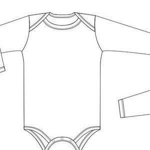 Baby Bodysuit 2 Technical Fashion Drawing image 4