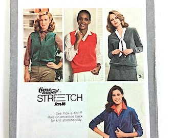 Simplicity 9075, Sizes 6-10, Vests. Pullover, Cardigans UNCUT