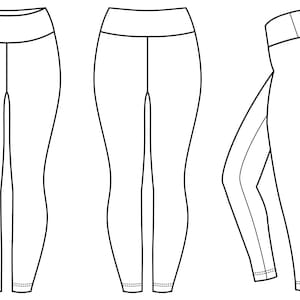 Leggings Technical Fashion Drawing - Etsy
