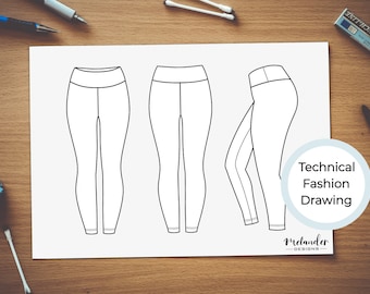 Leggings Dessin technique de mode