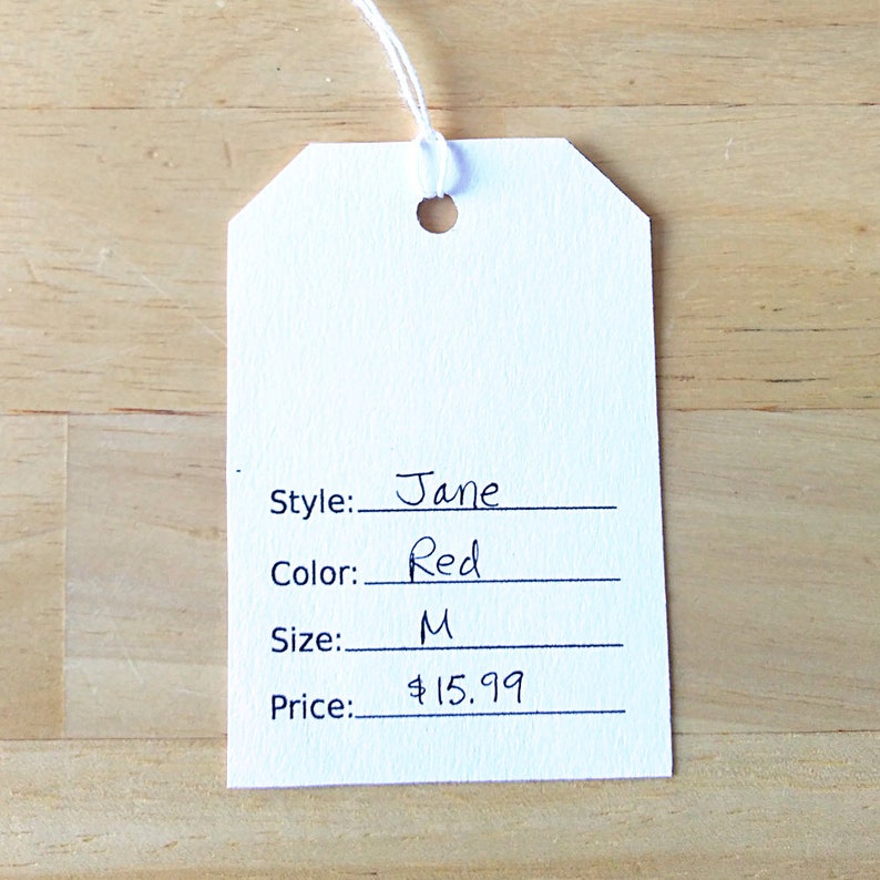 Printable Hang Tags PDF for Fashion Apparel, Clothing - Etsy