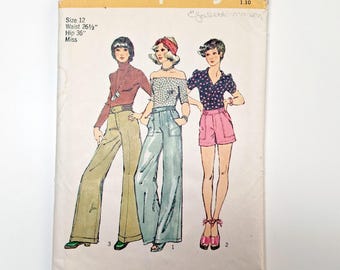 Simplicity 5839 Size 12 Boxer-top pants or shorts UNCUT sewing pattern