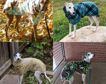 ALL SIZES Sighthound Dog Coat DIGITAL Print at Home Sewing Pattern Designed to be sewn from Polar Fleece