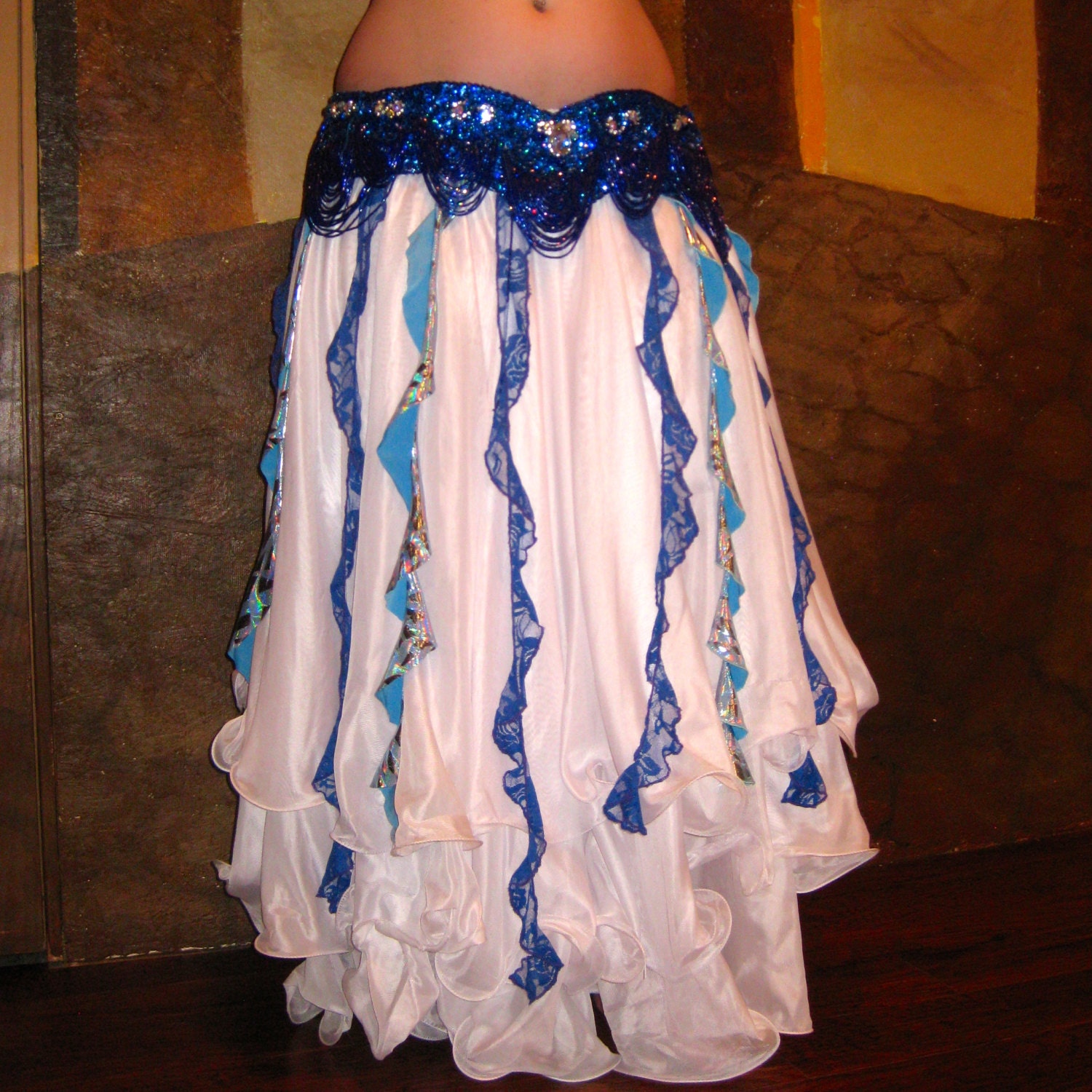 Spiral Fringe Accent Skirt Print at Home PDF Sewing Pattern for Belly ...