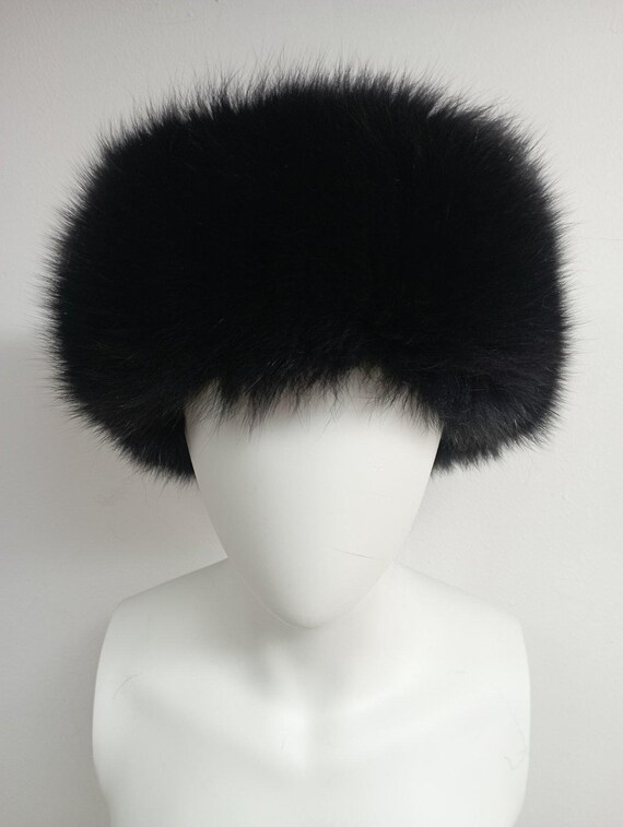 Black SAGA Furs Fox Fur Headband - Etsy