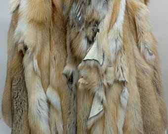 Pieles de zorro dorado de SAGA FURS, Finlandia, de color largo y curtido, tamaño XL