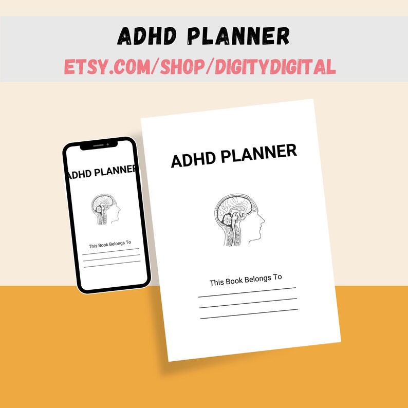 ADHD Planner Printable ADHD Template Journal Gift for Adults & Teens ...