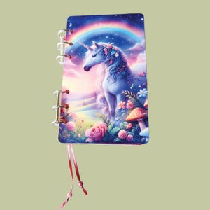 Unicorn Spirit Animal Journal Fantasy Writing Diary Personalized Notebook Resin Cover Journal Magical Rainbow Unicorn Writing Hardback Book
