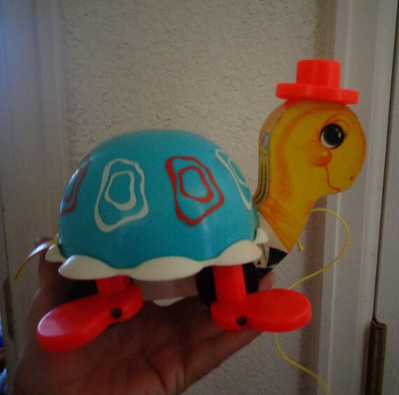 fisher price turtle pull toy
