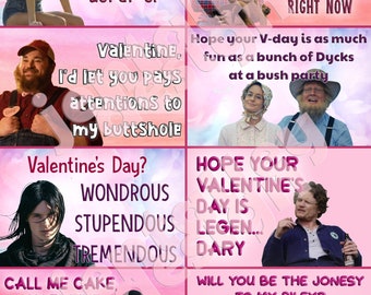 Letterkenny printable digital download adult Valentine cards