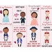 Kid-friendly Hamilton-inspired printable digital download Valentine Hamiltine cards