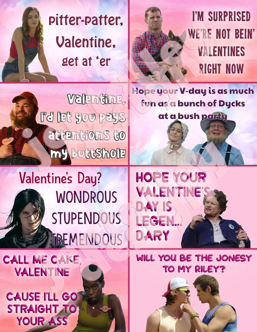 Letterkenny Printable Digital Download Adult Valentine Cards - Etsy