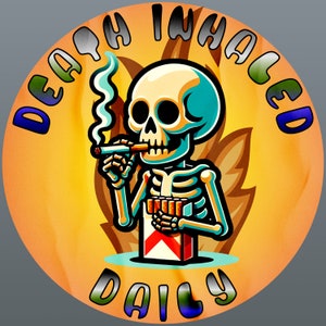 Adesivo scheletro fumante - Die Cut