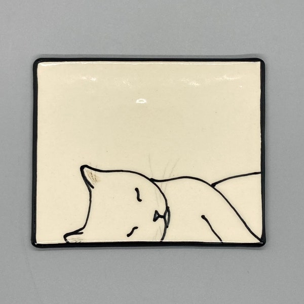 Ceramic Cat Dish Etsy
