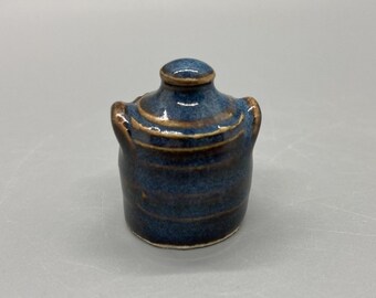 Handmade Miniature Stoneware Pickle Pot, 1 Inch High