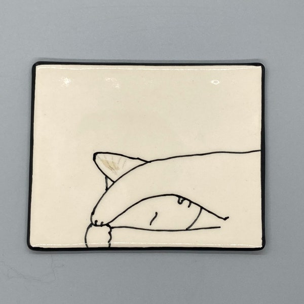 Ceramic Cat Dish Etsy