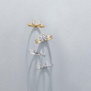 14K Yellow 1/2 Ctw Natural Diamond Wrap-Style Ring Enhancer 14k Solid Gold YG, WG, RG Options Available