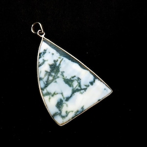 Natural Australian Moss Agate Fancy Cabochon 925 Sterling Silver Pendant Jewelry For Unisex Gift, Birthday Gift, Anniversary Gift 10.00 Gram