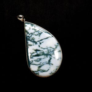 Natural Australian Moss Agate Fancy Cabochon 925 Sterling Silver Pendant Jewelry For Unisex Gift, Birthday Gift, Anniversary Gift 12.52 Gram