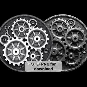 Clockwork Coin Merc STL+PNG 3D-reliëfbestanden, fiberlasergravureontwerpen, muntdieptekaart voor lasersnijden EDC