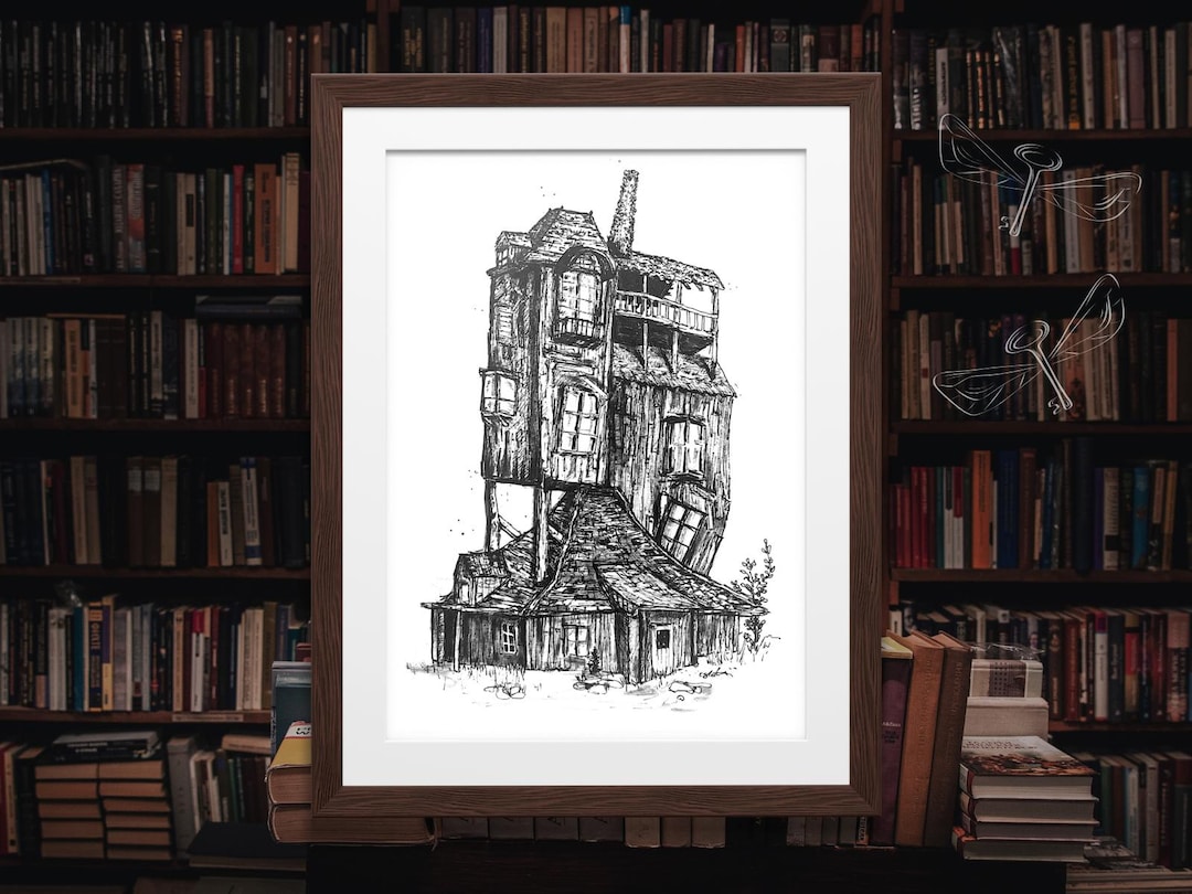 The Burrow Pen and Ink Drawing, Wizarding World Fan Art (A4 PDF) Gift ...