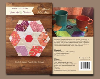 English Paper Piecing (EPP) Mini Mat Pattern