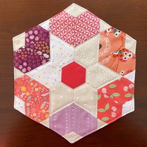 English Paper Piecing EPP Mini Mat Pattern image 2